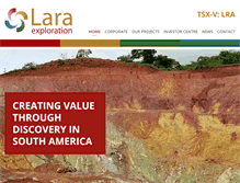 Tablet Screenshot of laraexploration.com